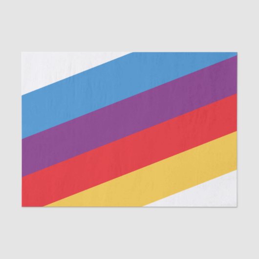 Aangepaste Retro Streep Moderne Minimalistische Kl Tissuepapier (Voorkant)