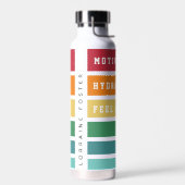 Aangepaste Retro Stripes Motivate, Hydrate, Voel g Waterfles (Links)