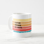 Aangepaste retro Sunset Bichon Frisé Pet Dog Koffiemok (Voorkant links)