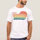 Aangepaste Retro Sunset Mexico Vakantie T-shirt (Voorkant)