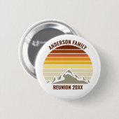 Aangepaste Retro Sunset Mountain Familie Reünie Pa Ronde Button 5,7 Cm (Voorkant /achterkant)