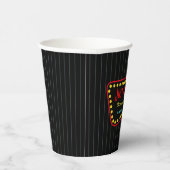 Aangepaste retro teken net getrouwd bruiloft papie papieren bekers (Rechts)