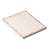Aangepaste Retro Terracotta Boho Bloemrijke Bruilo Notitieblok (Schuin)
