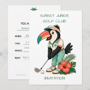 Aangepaste Retro Toekan Junior Golfclub Kids Kaart