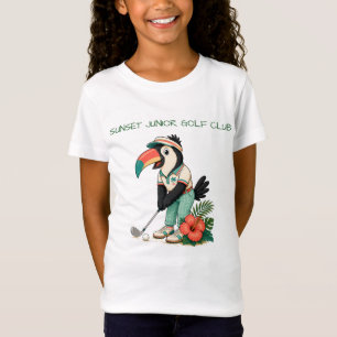 Aangepaste Retro Toekan Junior Golfclub Kids T-shirt