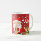 Aangepaste retro trendy en favoriete Kerstmis Koffiemok (Voorkant rechts)