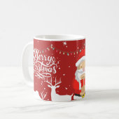 Aangepaste retro trendy en favoriete Kerstmis Koffiemok (Voorkant links)
