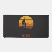 Aangepaste Retro Vaderdag Zonsondergang Silhouet Bureaumat (Voorkant)