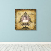 Aangepaste retro van het sjabloon voor geboorteda canvas afdruk (Insitu (Houten vloer))