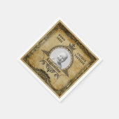 Aangepaste  retro van het sjabloon voor geboorteda servet (Hoek)