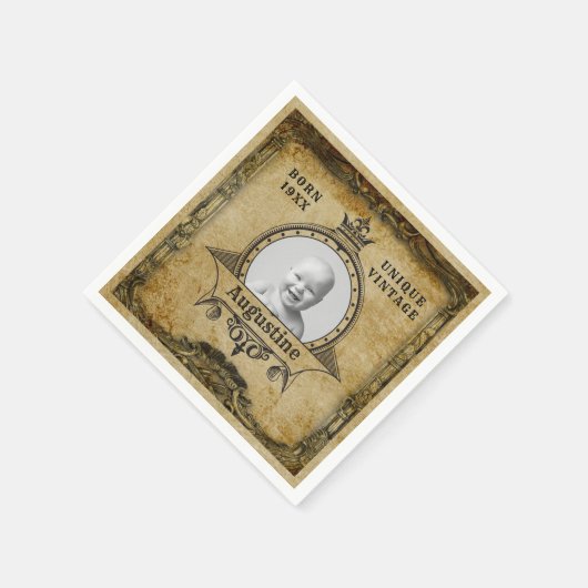 Aangepaste  retro van het sjabloon voor geboorteda servet (Hoek)