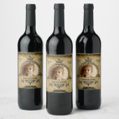 Aangepaste retro van het sjabloon voor geboorteda wijn etiket (Flessen)