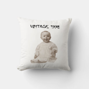 Aangepaste Retro Vintage Gelukkige Verjaardag Foto Kussen