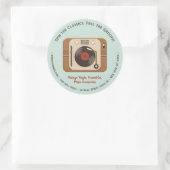 Aangepaste Retro Vinyl Platenspeler Zakelijke Stic Ronde Sticker (Tas)