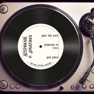Aangepaste Retro Vinyl Record  slaat de datum op Kaart