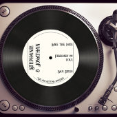 Aangepaste Retro Vinyl Record  slaat de datum op Kaart