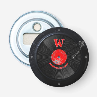 Aangepaste Retro Vinylplaat Knop Flesopener Button Flesopener