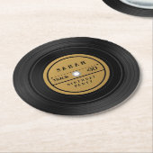 Aangepaste Retro Vinylplaat Papieren Onderzetters (Gebogen)