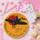 Aangepaste Retro Vliegende Heks Halloween Papier B Papieren Bordje (Feest)