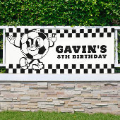 Aangepaste Retro Voetbal Verjaardagsfeest Vinyl Ou Spandoek