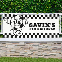 Aangepaste Retro Voetbal Verjaardagsfeest Vinyl Ou