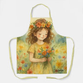 Aangepaste retro waterverf weide Schilderen Schort (Voorkant)