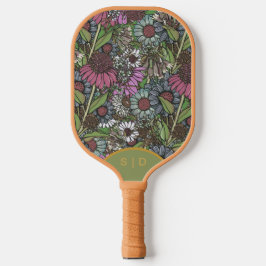 Aangepaste Retro Wilde Bloem Wintertuin Pickleball Paddle