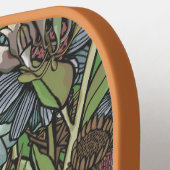 Aangepaste Retro Wilde Bloem Wintertuin Pickleball Paddle (Links Detail)