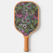 Aangepaste Retro Wilde Bloem Wintertuin Pickleball Paddle (Achterkant)