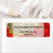 Aangepaste retroaardbeienconserven of baketiketten etiket (Insitu)