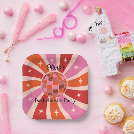 Aangepaste retrocessie Bachelorette Papieren Bordje (Feest)