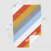 Aangepaste Retrostripes Golfhanddoek (Insitu)