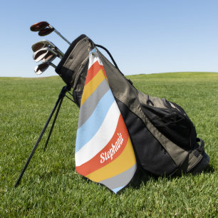 Aangepaste Retrostripes Golfhanddoek