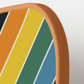 Aangepaste Retrostripes Pickleball Paddle (Links Detail)