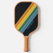 Aangepaste Retrostripes Pickleball Paddle (Achterkant)