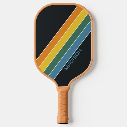 Aangepaste Retrostripes Pickleball Paddle (Achterkant)