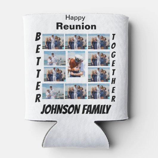 Aangepaste reünie 11 fotocollage blikjeskoeler (Achterkant)