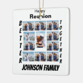 Aangepaste reünie 11 fotocollage keramisch ornament (Links)