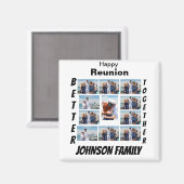 Aangepaste reünie 11 fotocollage magneet (Voorkant / Achterkant)