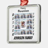 Aangepaste reünie 11 fotocollage metalen ornament (Links)