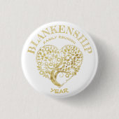 Aangepaste reünie Gold Heart-vormgeving Ronde Button 3,2 Cm (Voorkant)