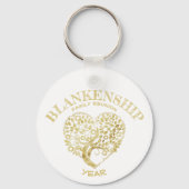 Aangepaste reünie Gold Heart-vormgeving Sleutelhanger (Achterkant)