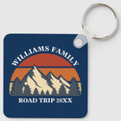 Aangepaste reünie over gezinsplanning reisweg sleutelhanger (Achterkant)