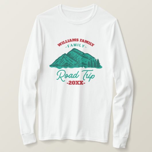 aangepaste reunion Road Trip mountaingebergte T-shirt (Design voorkant)