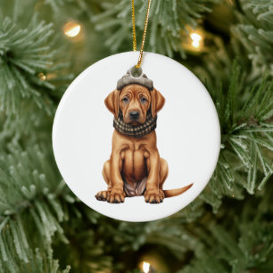 Aangepaste Rhodezische Ridgeback Dog Keramisch Ornament