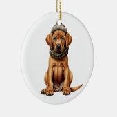 Aangepaste Rhodezische Ridgeback Dog Keramisch Ornament (Rechts)