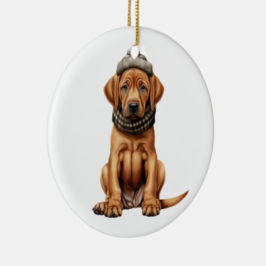 Aangepaste Rhodezische Ridgeback Dog Keramisch Ornament (Rechts)