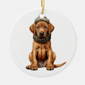 Aangepaste Rhodezische Ridgeback Dog Keramisch Ornament (Voorkant)