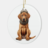 Aangepaste Rhodezische Ridgeback Dog Keramisch Ornament (Links)