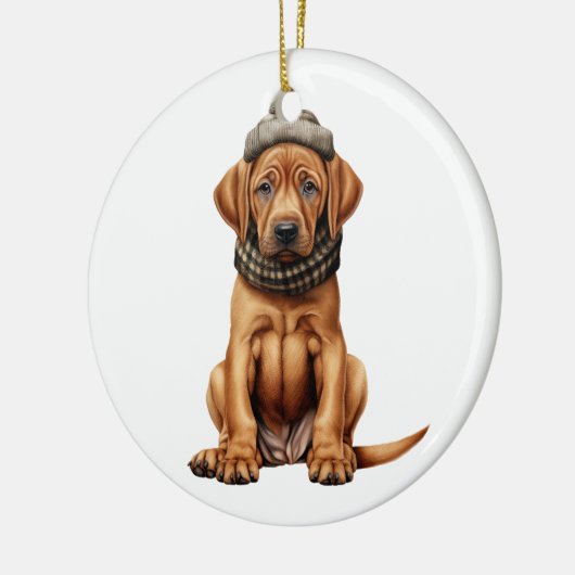 Aangepaste Rhodezische Ridgeback Dog Keramisch Ornament (Links)